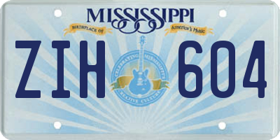 MS license plate ZIH604