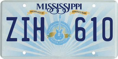 MS license plate ZIH610