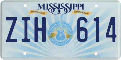 MS license plate ZIH614