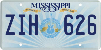 MS license plate ZIH626