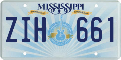 MS license plate ZIH661