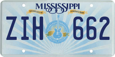 MS license plate ZIH662