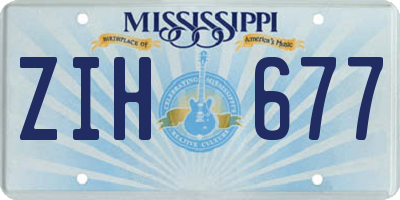 MS license plate ZIH677