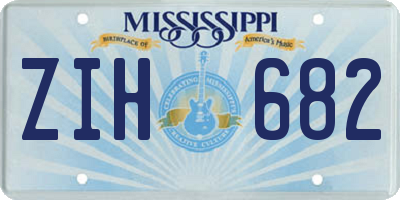MS license plate ZIH682