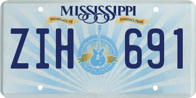 MS license plate ZIH691