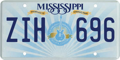MS license plate ZIH696