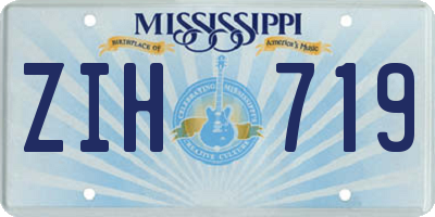 MS license plate ZIH719