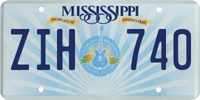 MS license plate ZIH740