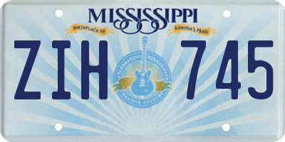 MS license plate ZIH745