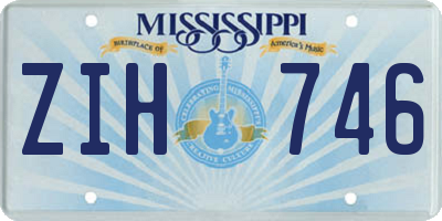 MS license plate ZIH746