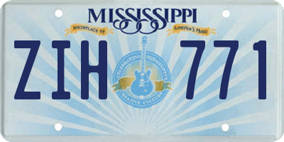 MS license plate ZIH771