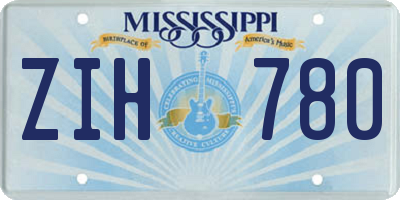 MS license plate ZIH780