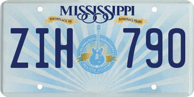 MS license plate ZIH790