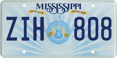 MS license plate ZIH808