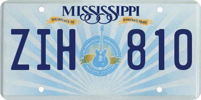 MS license plate ZIH810