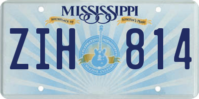 MS license plate ZIH814