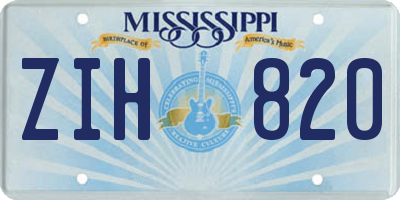 MS license plate ZIH820