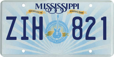 MS license plate ZIH821