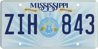 MS license plate ZIH843
