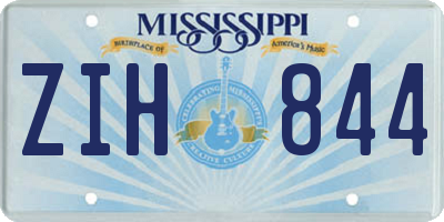 MS license plate ZIH844
