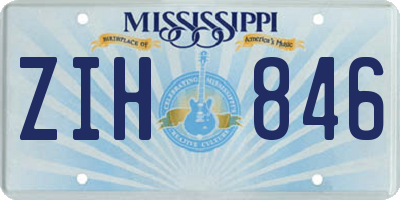 MS license plate ZIH846