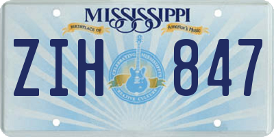 MS license plate ZIH847