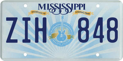 MS license plate ZIH848
