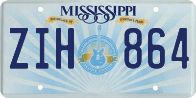 MS license plate ZIH864