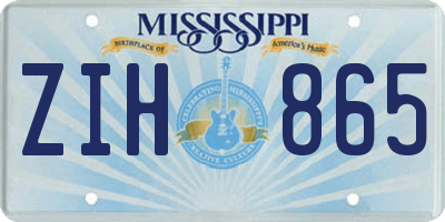 MS license plate ZIH865