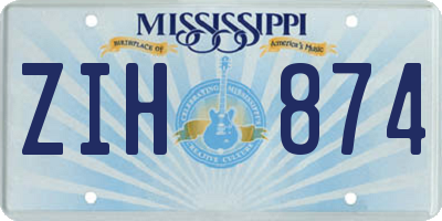 MS license plate ZIH874