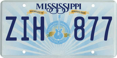 MS license plate ZIH877