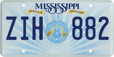 MS license plate ZIH882