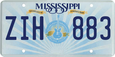 MS license plate ZIH883