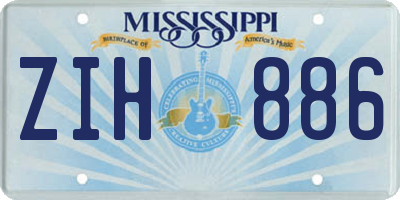 MS license plate ZIH886