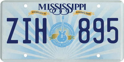 MS license plate ZIH895