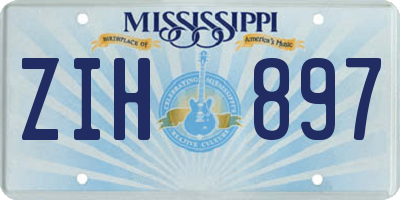 MS license plate ZIH897
