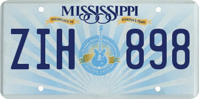MS license plate ZIH898