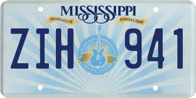 MS license plate ZIH941