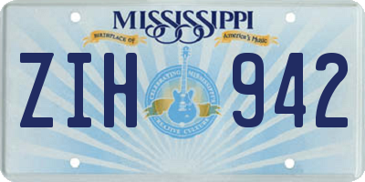 MS license plate ZIH942