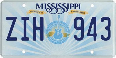 MS license plate ZIH943