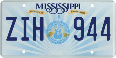 MS license plate ZIH944