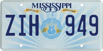 MS license plate ZIH949