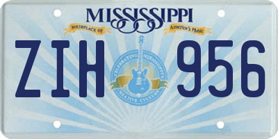 MS license plate ZIH956