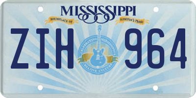 MS license plate ZIH964