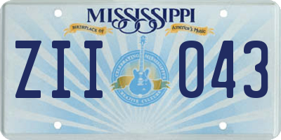 MS license plate ZII043