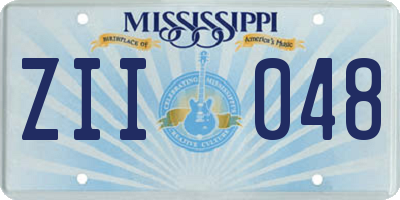 MS license plate ZII048