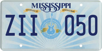 MS license plate ZII050