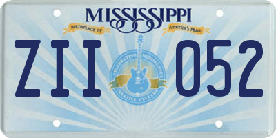 MS license plate ZII052