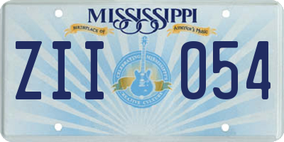 MS license plate ZII054