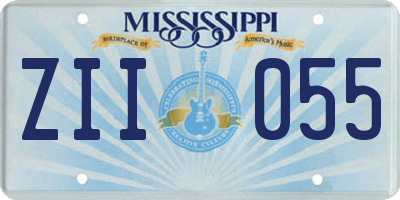 MS license plate ZII055